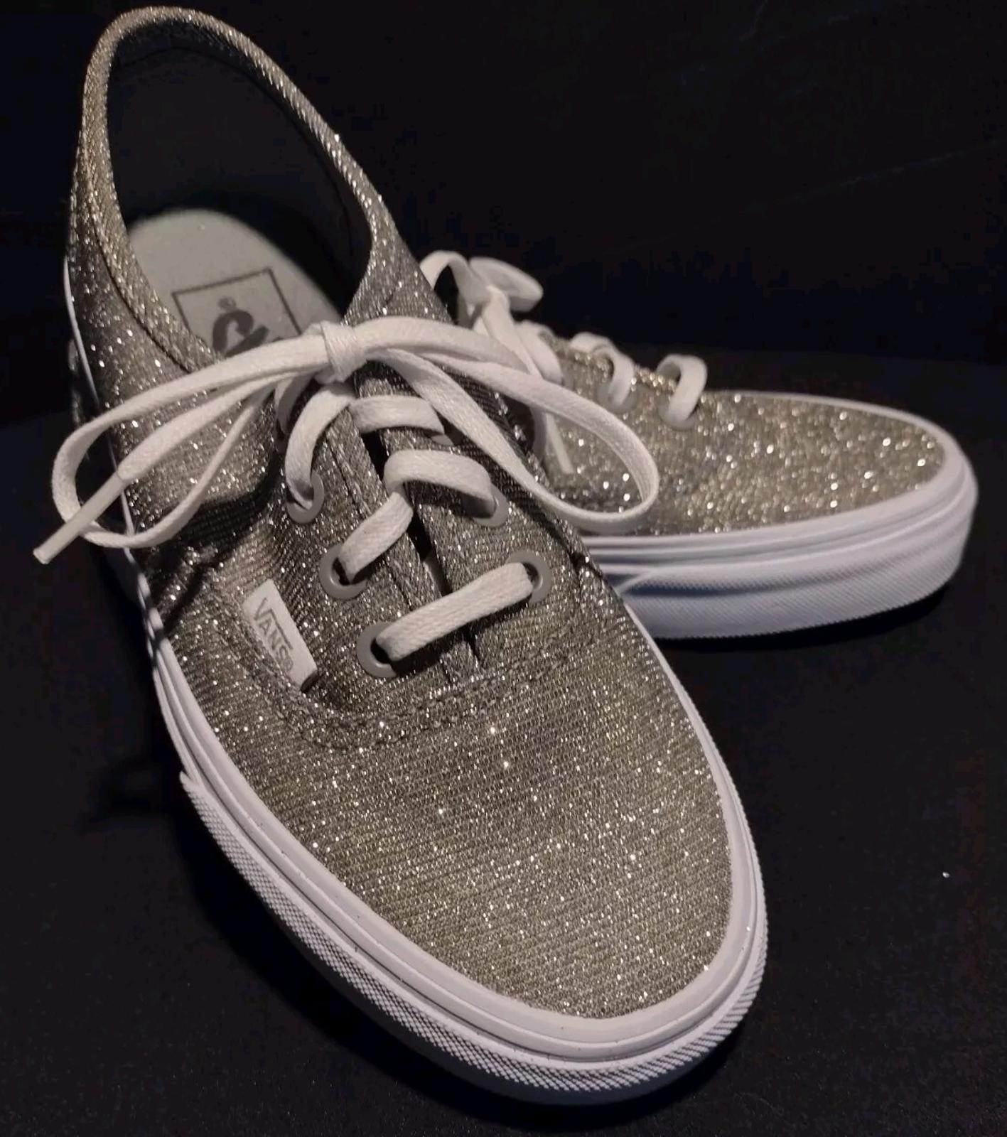 Vans New Gold Silver Glitter Sneakers Women's Sz 5 Men's Sz 3.5 Y2k