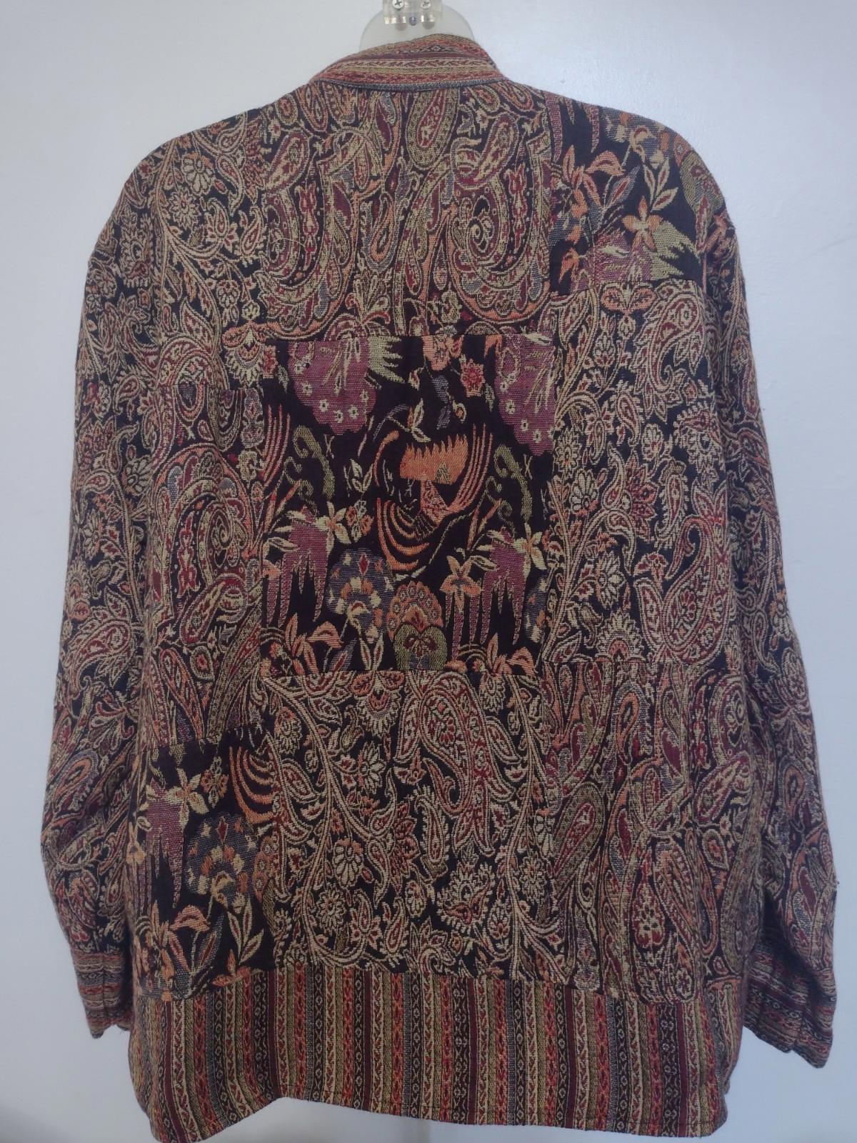 Lot Of 8 Vintage Tapestry Chenille Art to Wear Jackets 90s M–XL Grandma Boho