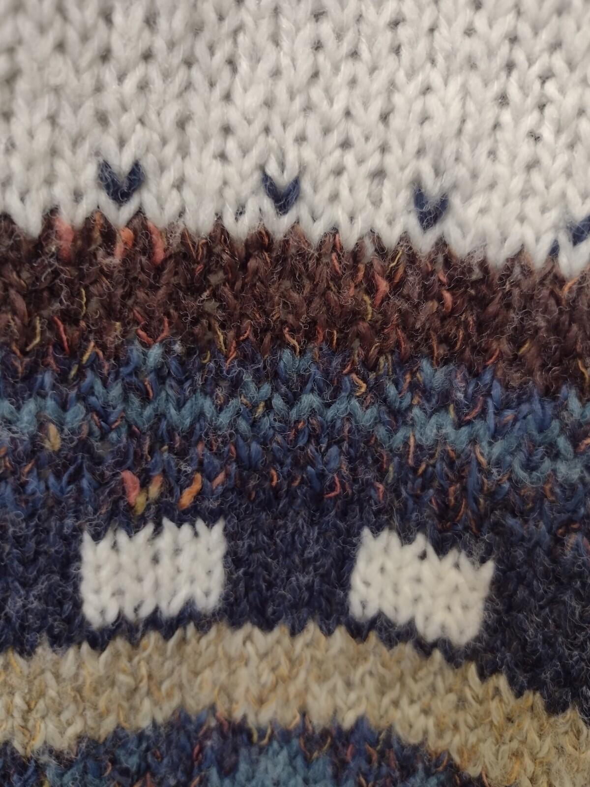 VTG St Johns Bay Wool Sweater Vest Geometric Knit Taiwan M