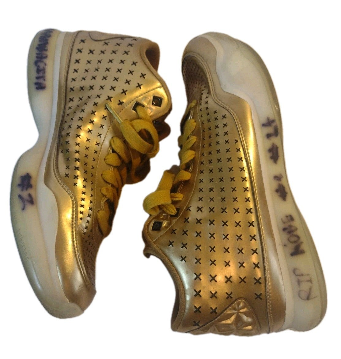 Nike Kobe VII 7 Gold Metallic Basketball Shoes Mens 10 Black Mamba Tribute