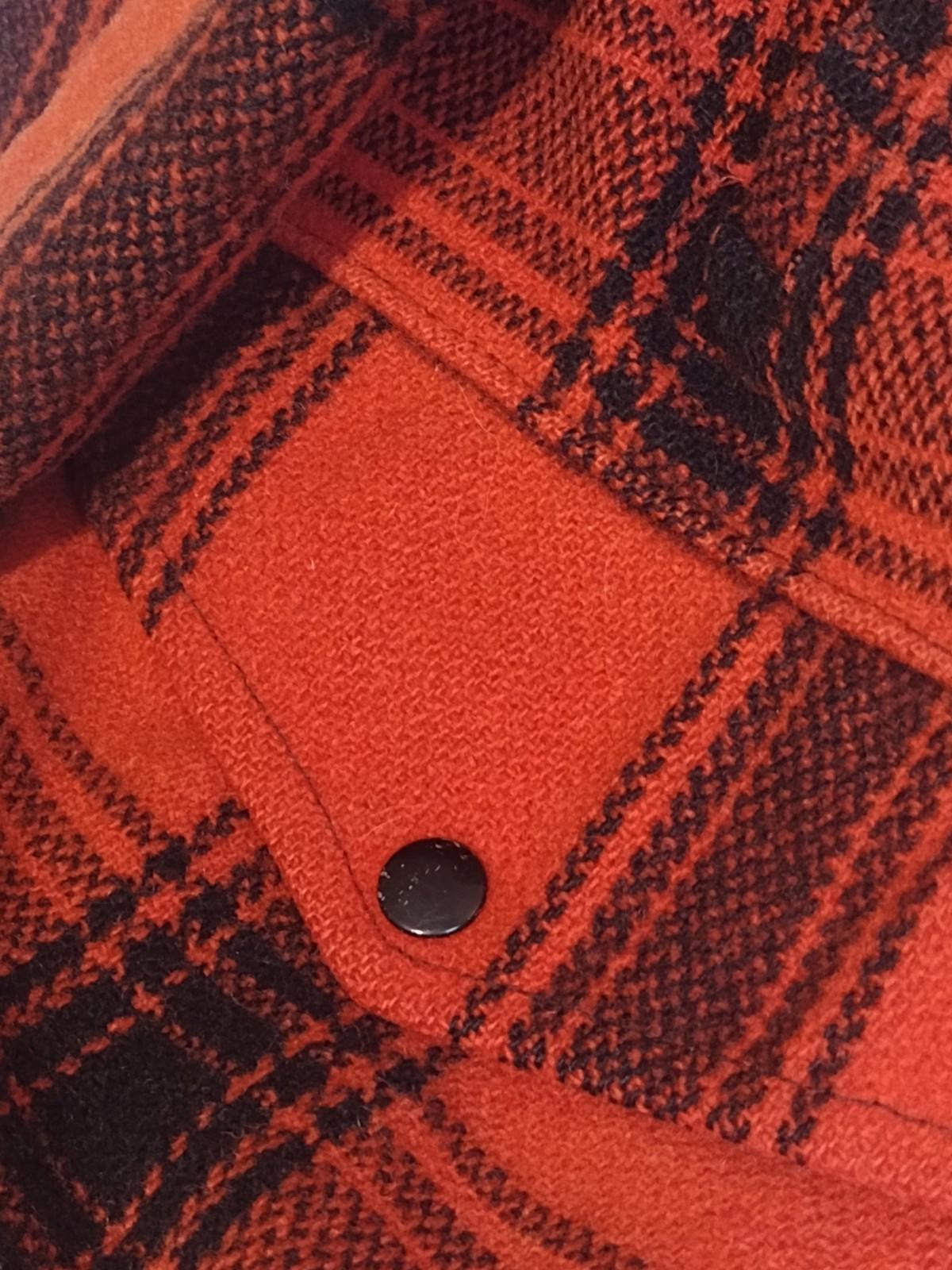Vintage 60s JCPenney Wool Hunting Jacket Red Plaid Clark Zip Size 40 Game Pocket