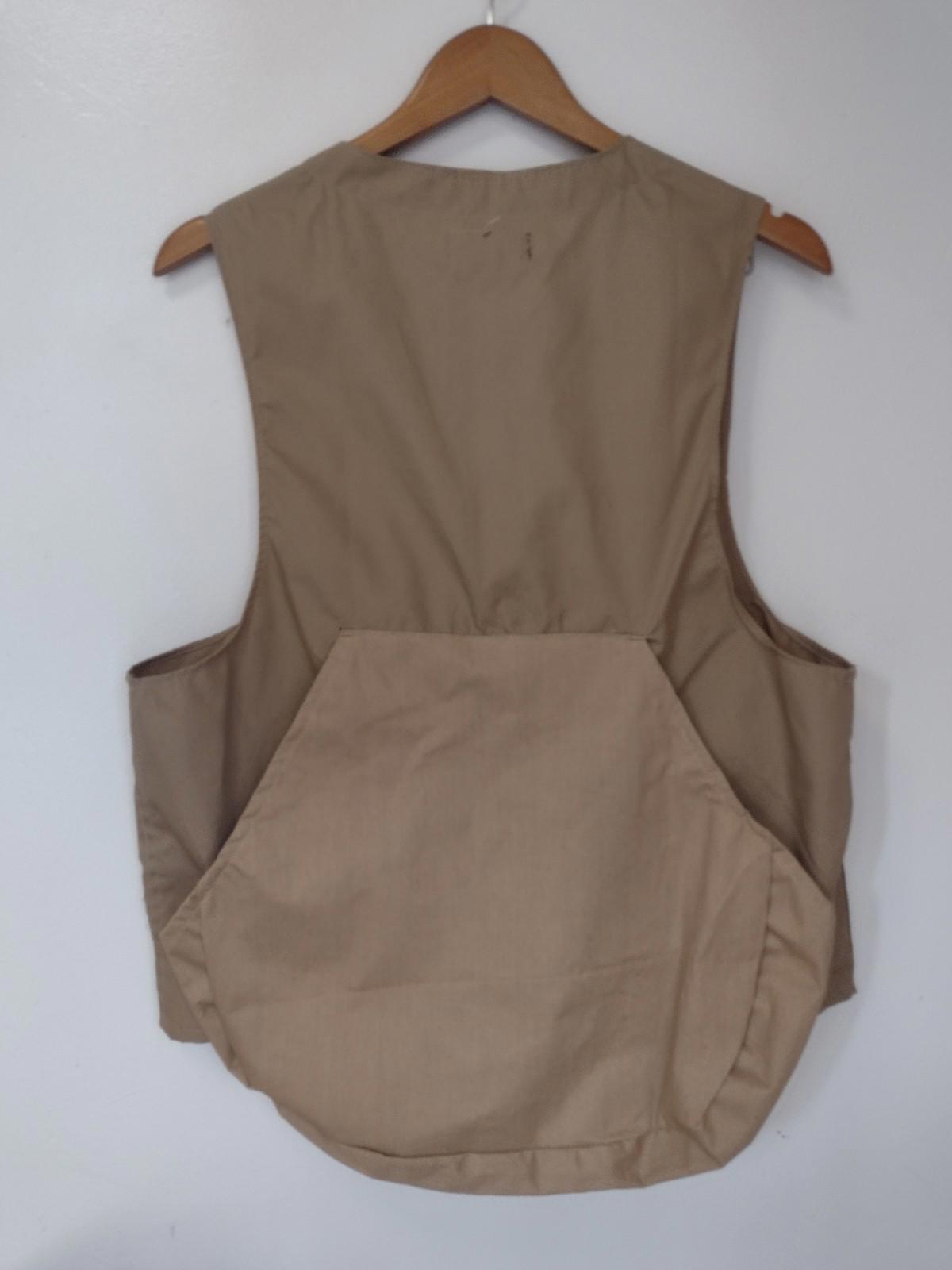VTG 70s RedHead Game Vest M Deadstock Hong Kong Rubberized Bag Shell Loops