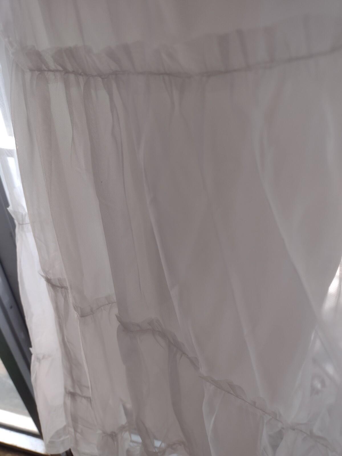 Baltic Born Emma Smocked Tulle Dress White 1XL Tiered Ruffle Lined Excellent