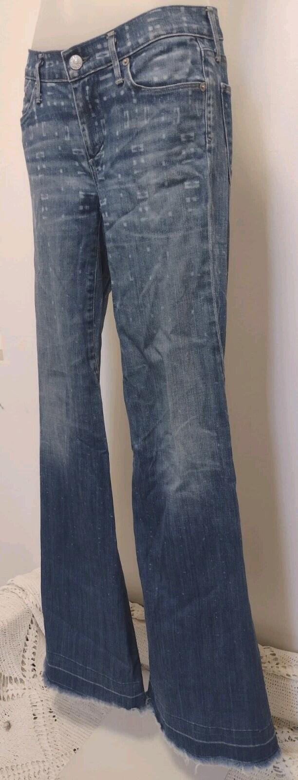 Citizens of Humanity Charlie Flair Custom Bleach 60s 70s Hippie Low  Jeans 27