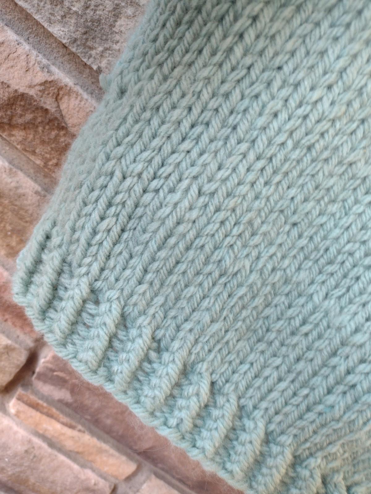 Handmade Wool Blend Green Sweater w/ Pink Heart Elbow Patches Boat Neck M/L