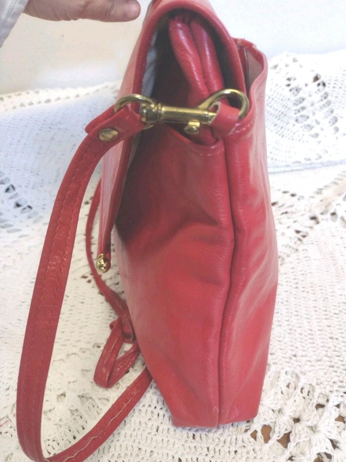 Set Of 2 VTG Red Leather & Straw Purses 80s Handmade Philippines Clutch Bag Lot