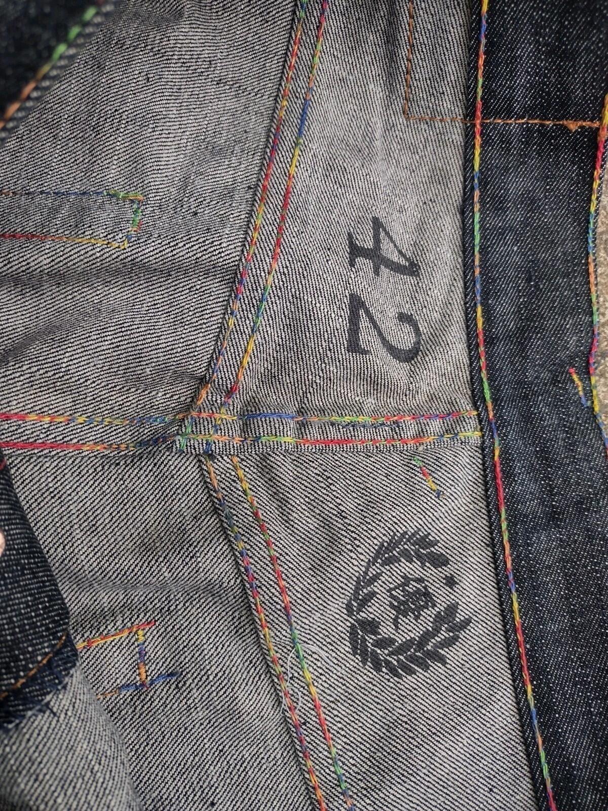 42/32 Rare RMC Ksohoh Embroidered Rainbow Stitch Jeans Japan