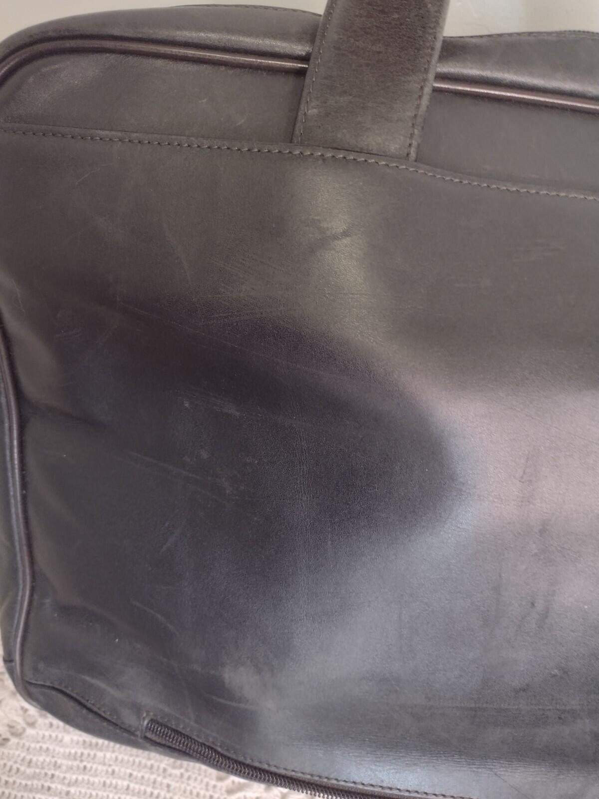 Hartmann Aviator Leather Briefcase Luxury Travel Bag Brown