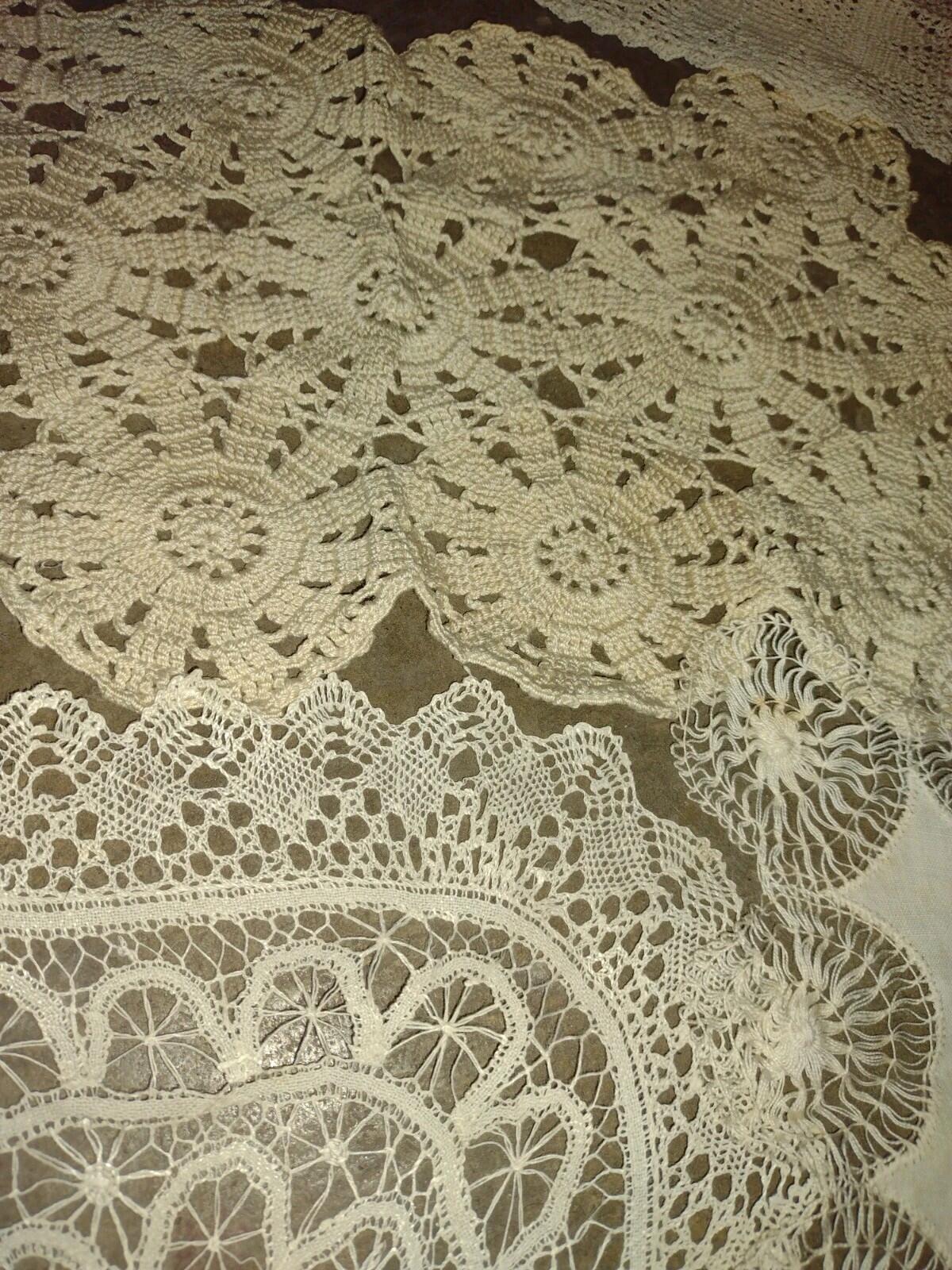 Antique & Vintage Textile Lot 58pc Linens Lace Nightgown Bonnet Dress Estate