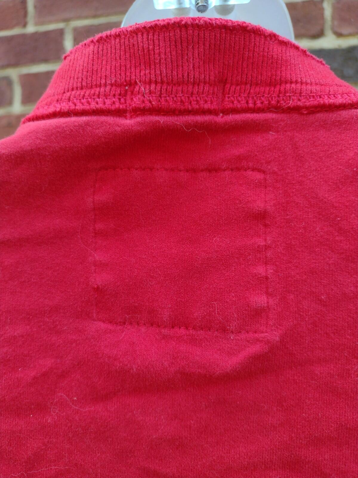 Abercrombie Kids XL Red Henley Top Logo Sleeve Y2K Fitted Women Girls