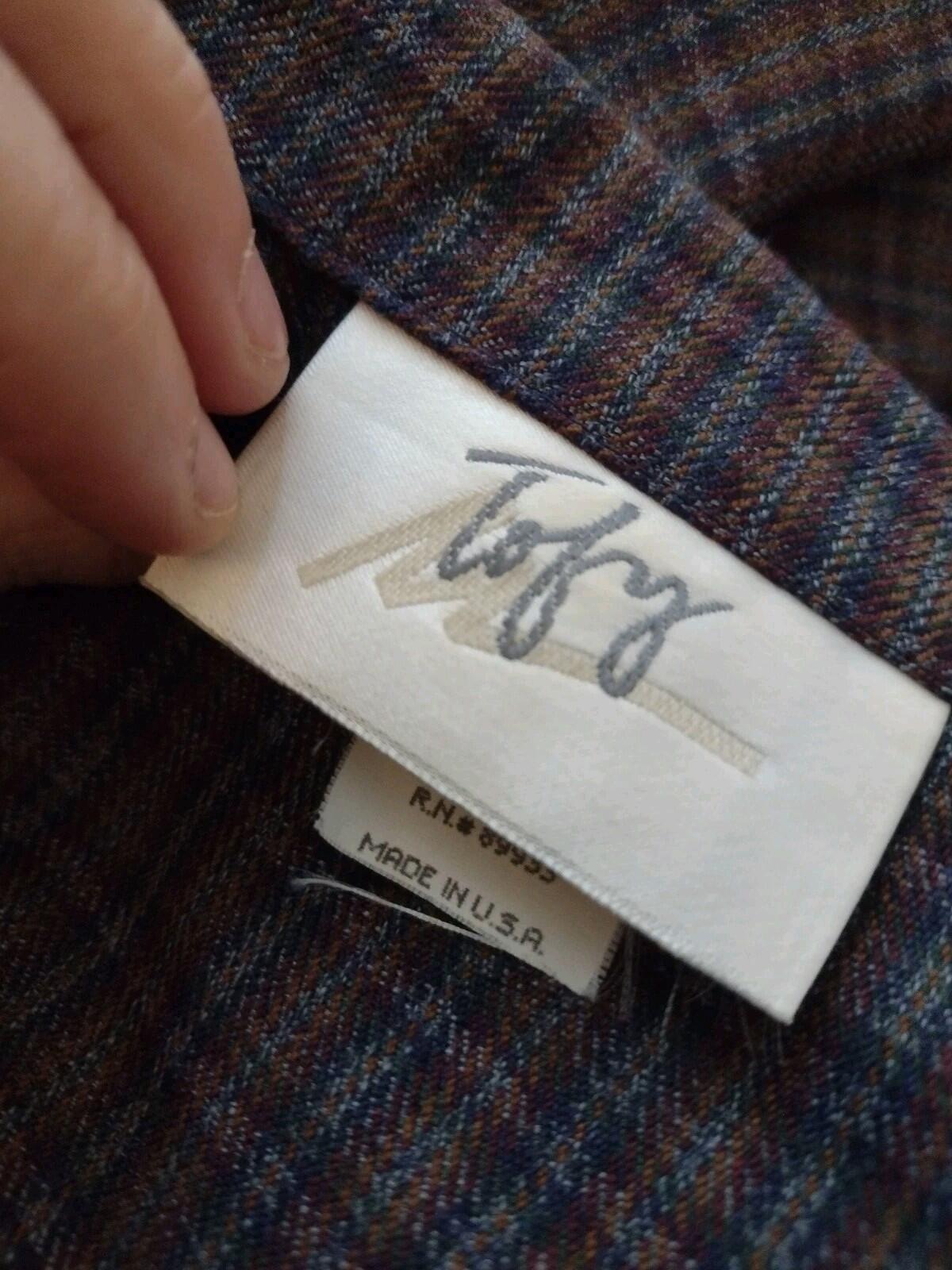 Vintage Torfay Plaid Cropped Jacket Sz 12 Rockabilly Style Made in USA