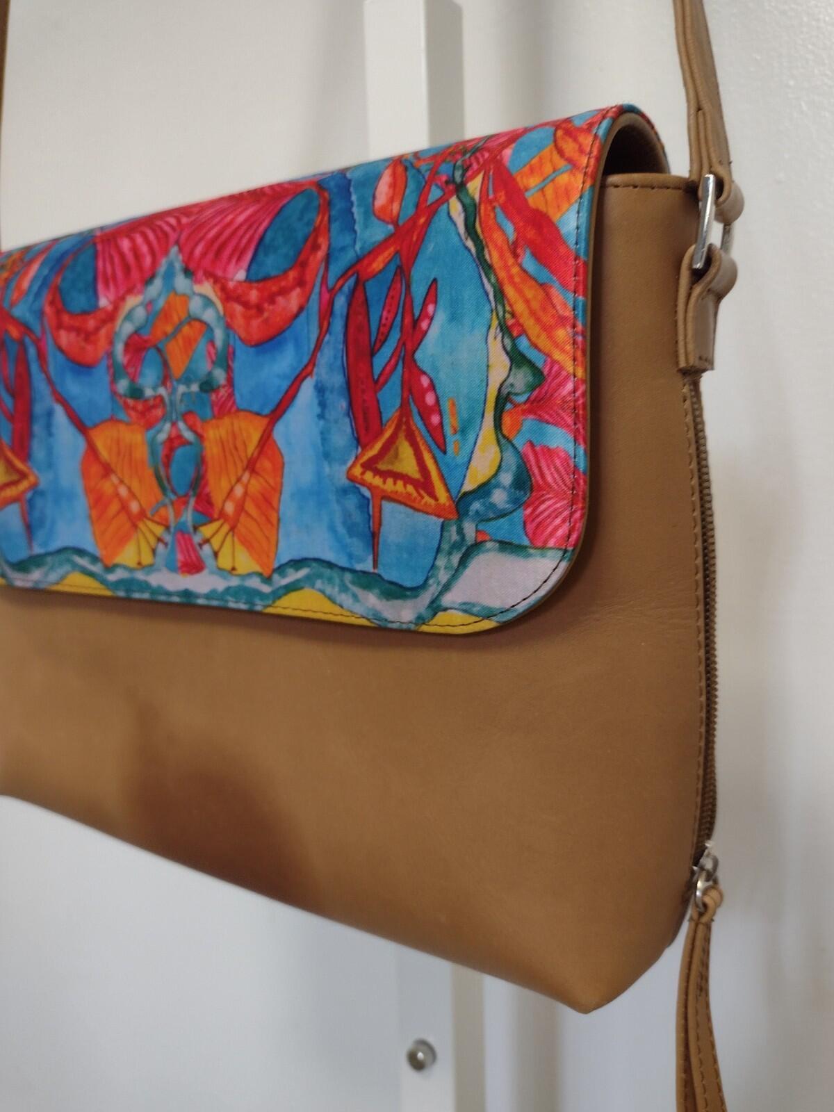 Maria Jose Capella Rare Artisan Made Structured Leather Crossbody Bag