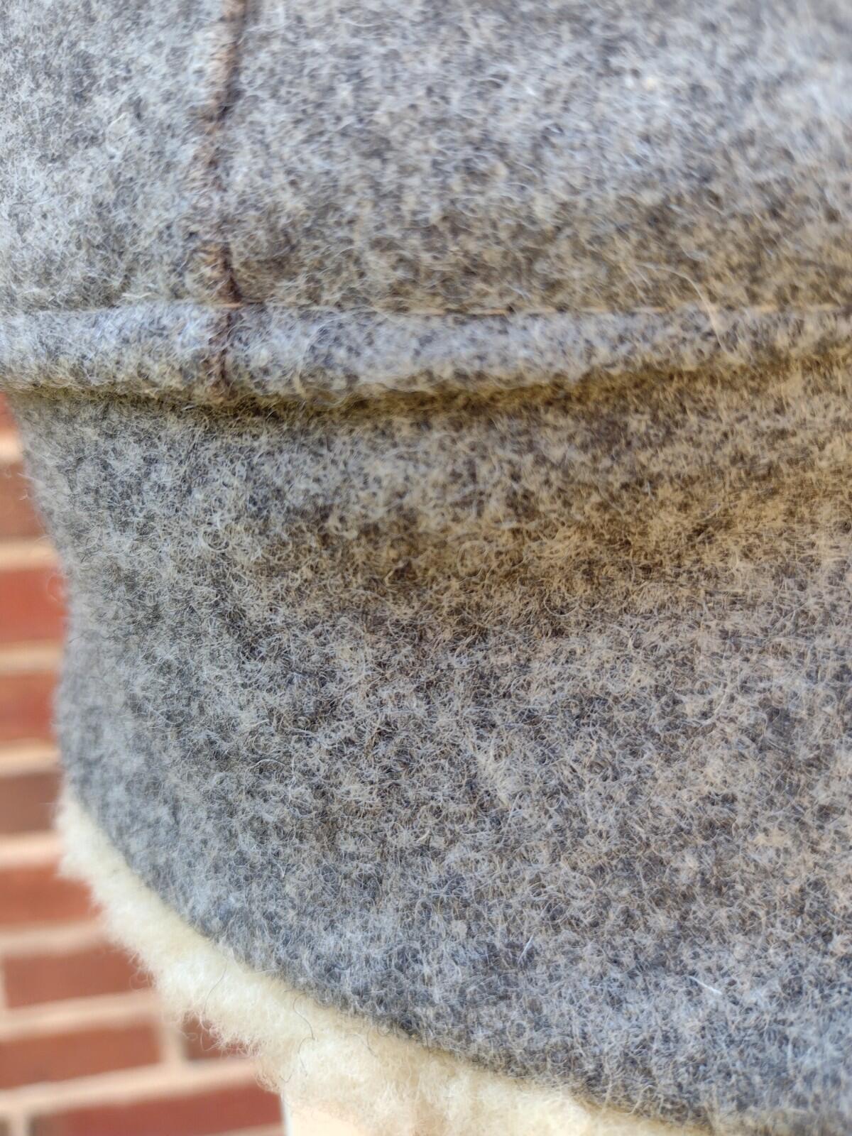 Vintage 80s Filson Wool Trapper Hat Shearling Lined USA ACTWU Medium