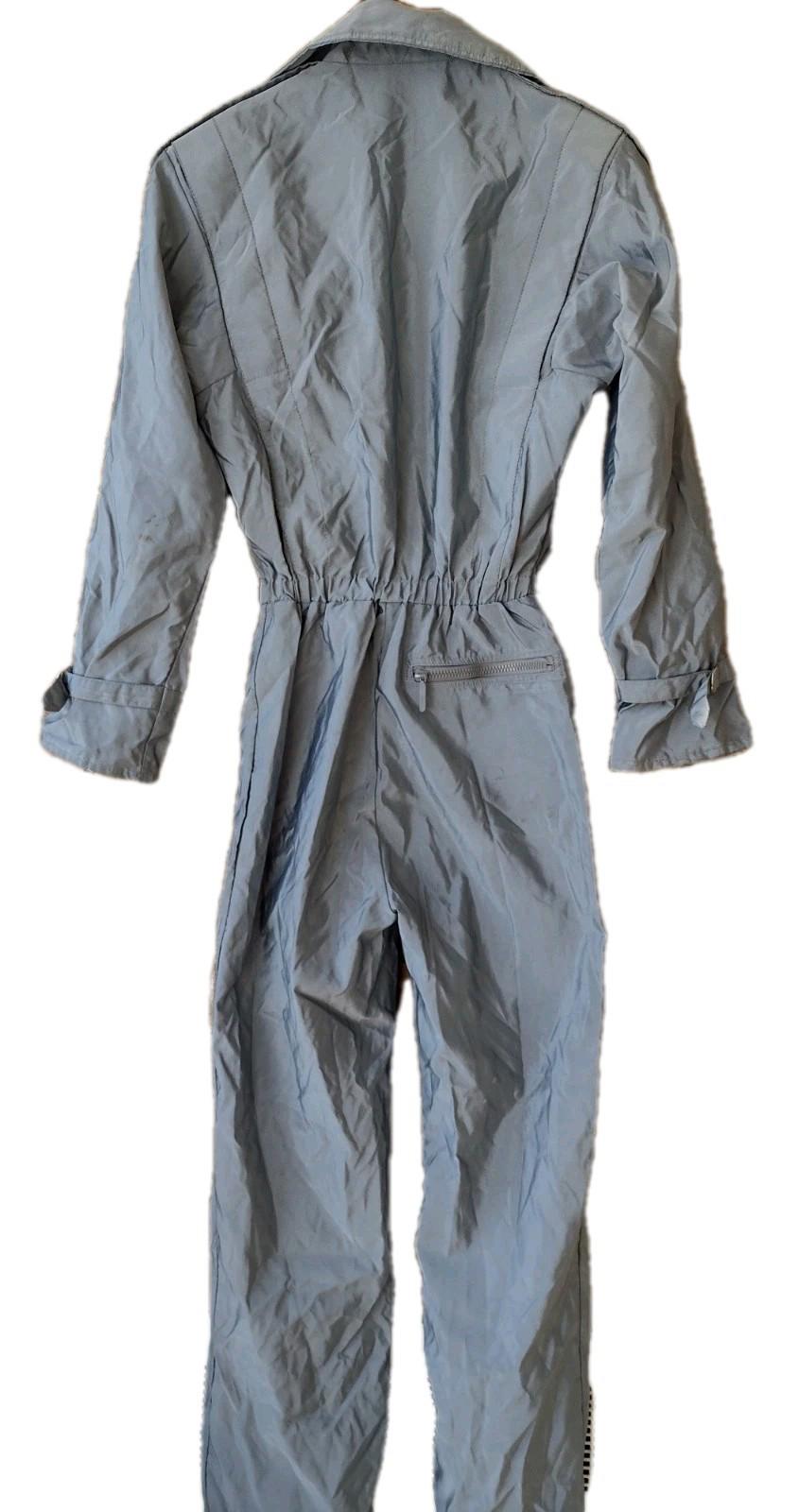VTG 70s Lescan Aspen Ski Suit Shell Swiss Fabric riri Zippers Epaulettes Small