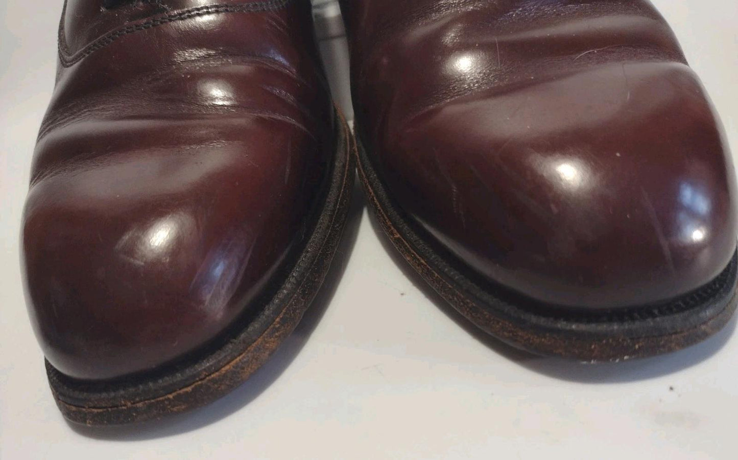 Vintage Hanover Masterflex Oxford 8.5 D/B All Leather USA Cap Toe DressBurgundy