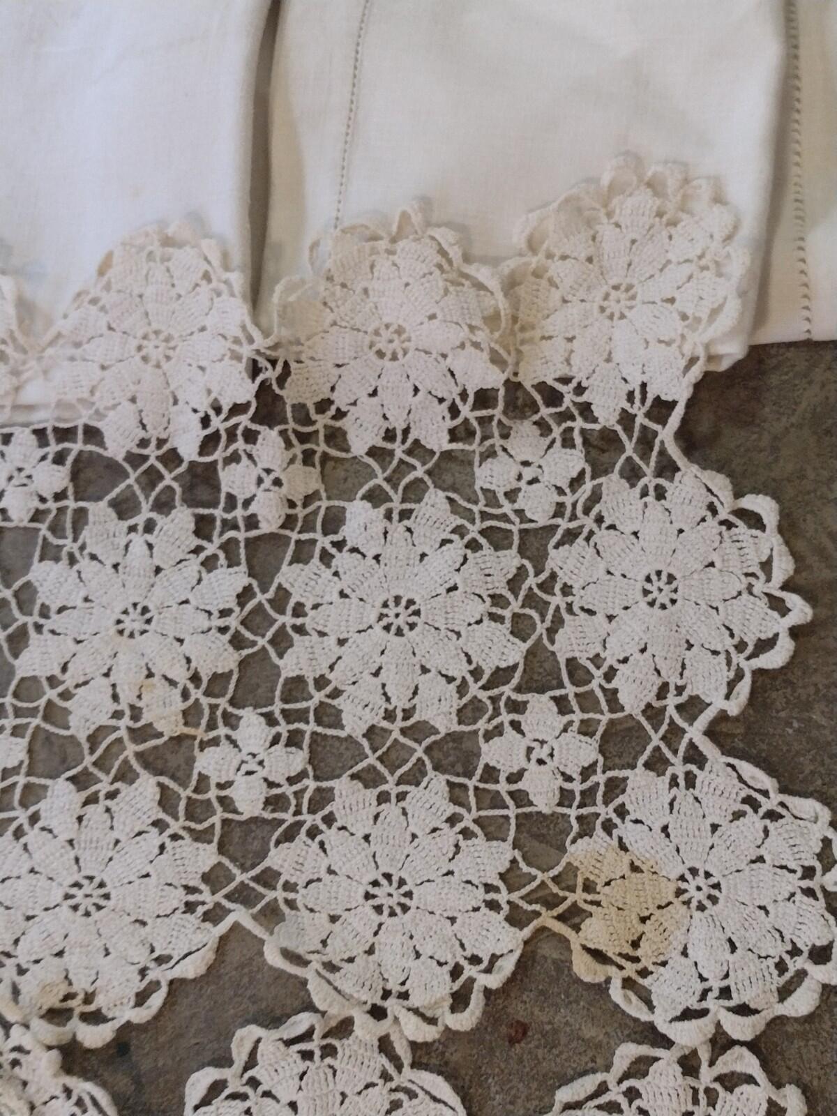 Antique & Vintage Textile Lot 58pc Linens Lace Nightgown Bonnet Dress Estate