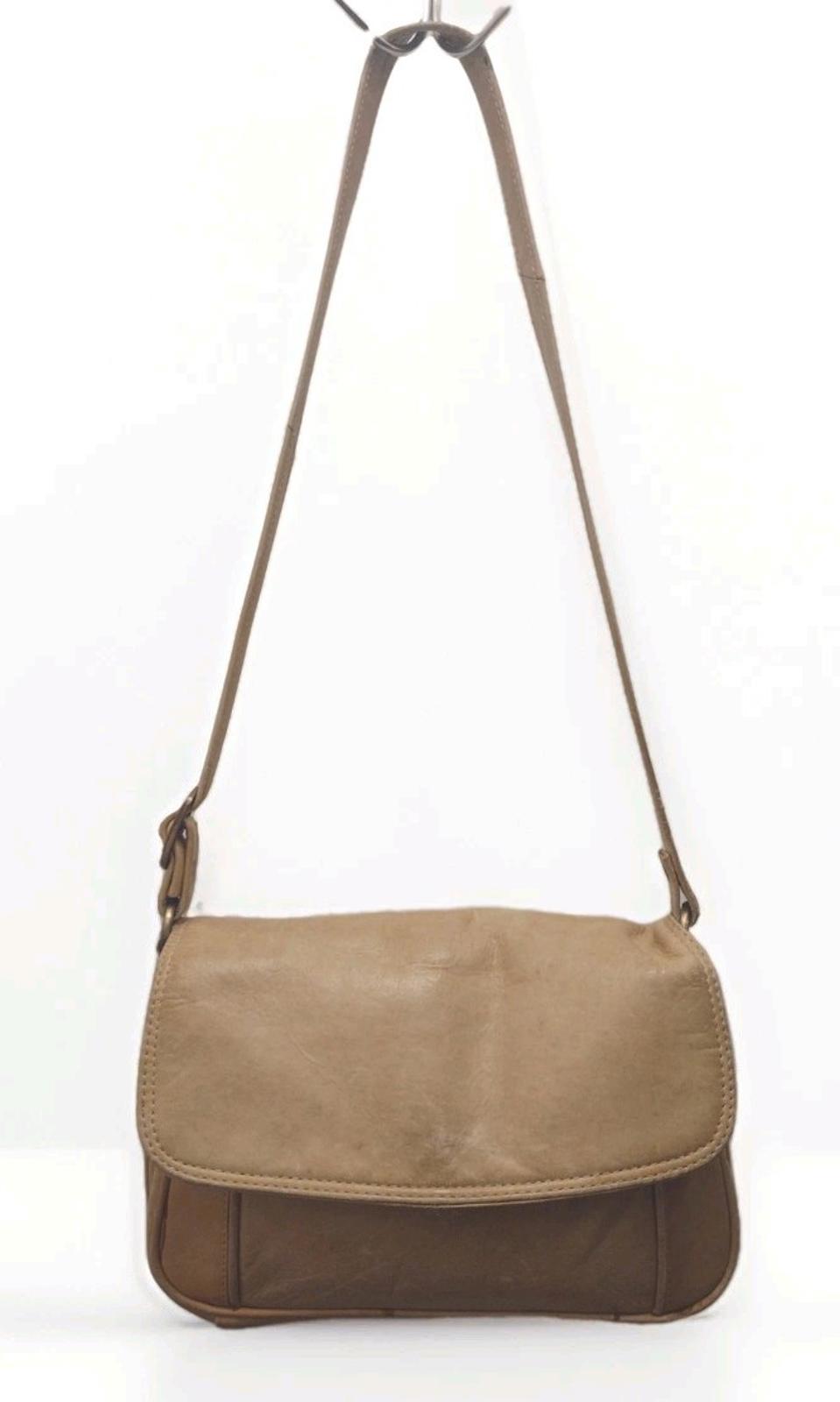 Vintage Chaos Distressed Leather Shoulder Bag India 3 Compartments Y2K Utility