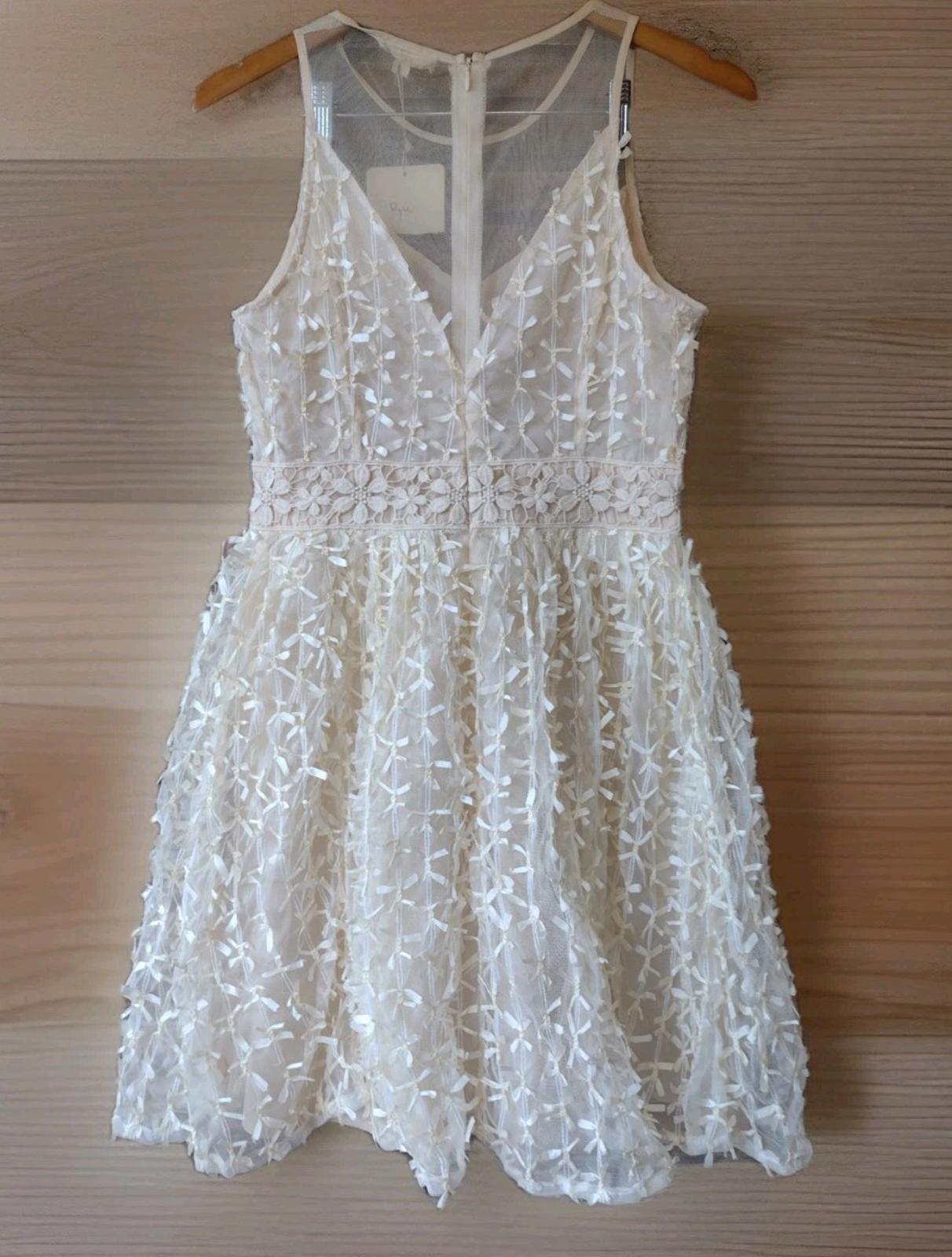 Ryu Cream Lace Tulle Dress M Omni Hotels Romantic Bridal Fairycore NWT