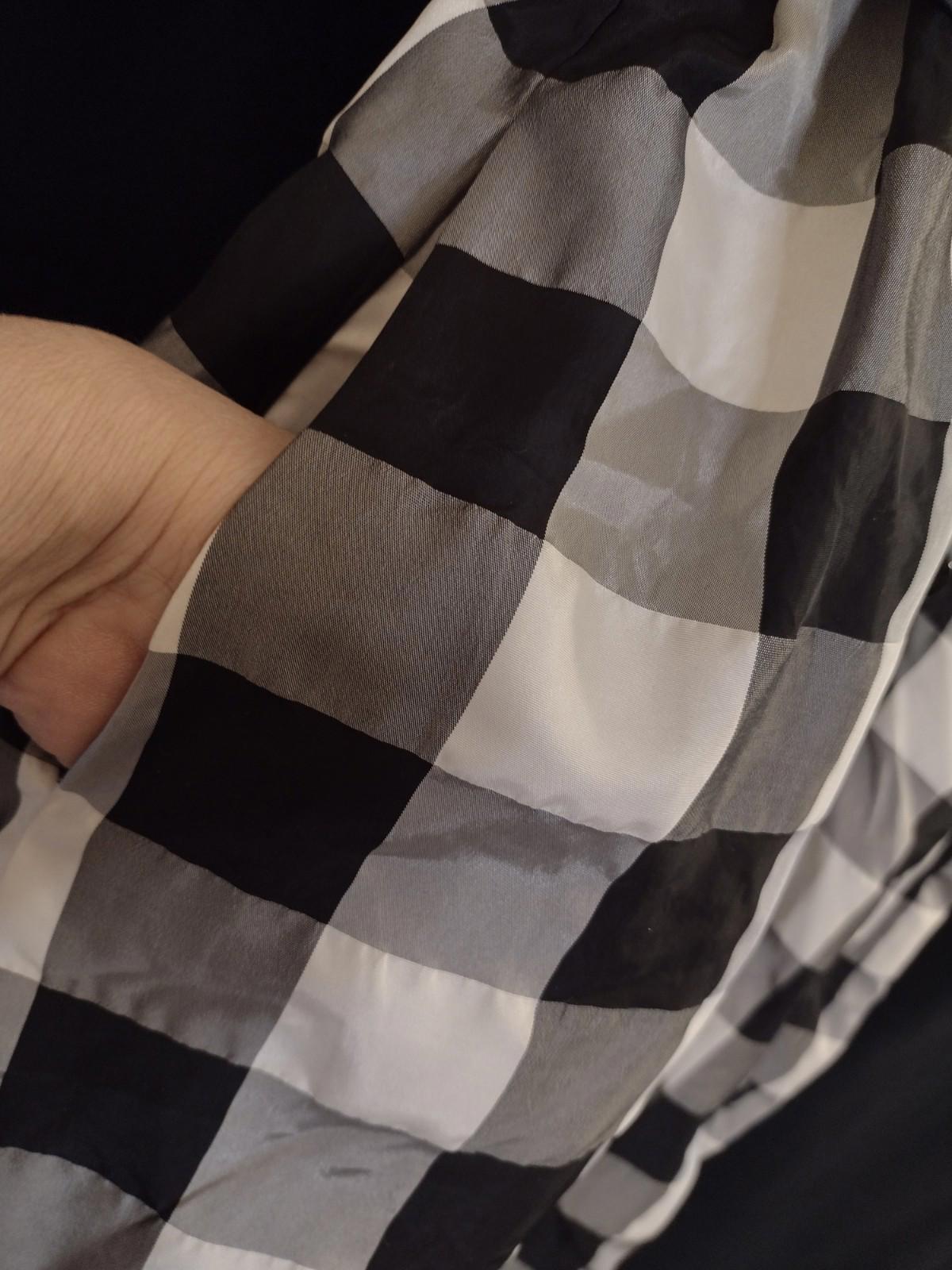 Fantazia Oversized Buffalo Check Shirt Dress Jacket S Pockets Belt Mod