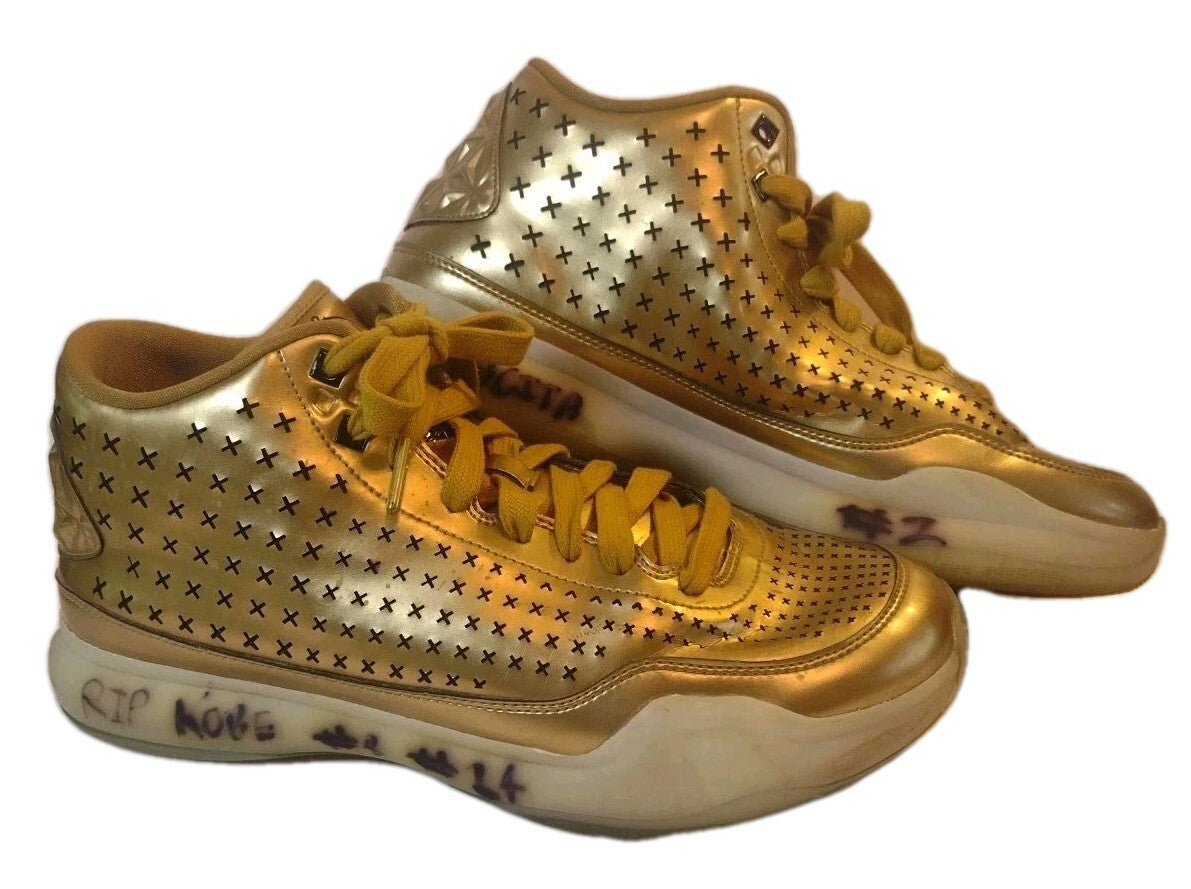 Nike Kobe VII 7 Gold Metallic Basketball Shoes Mens 10 Black Mamba Tribute