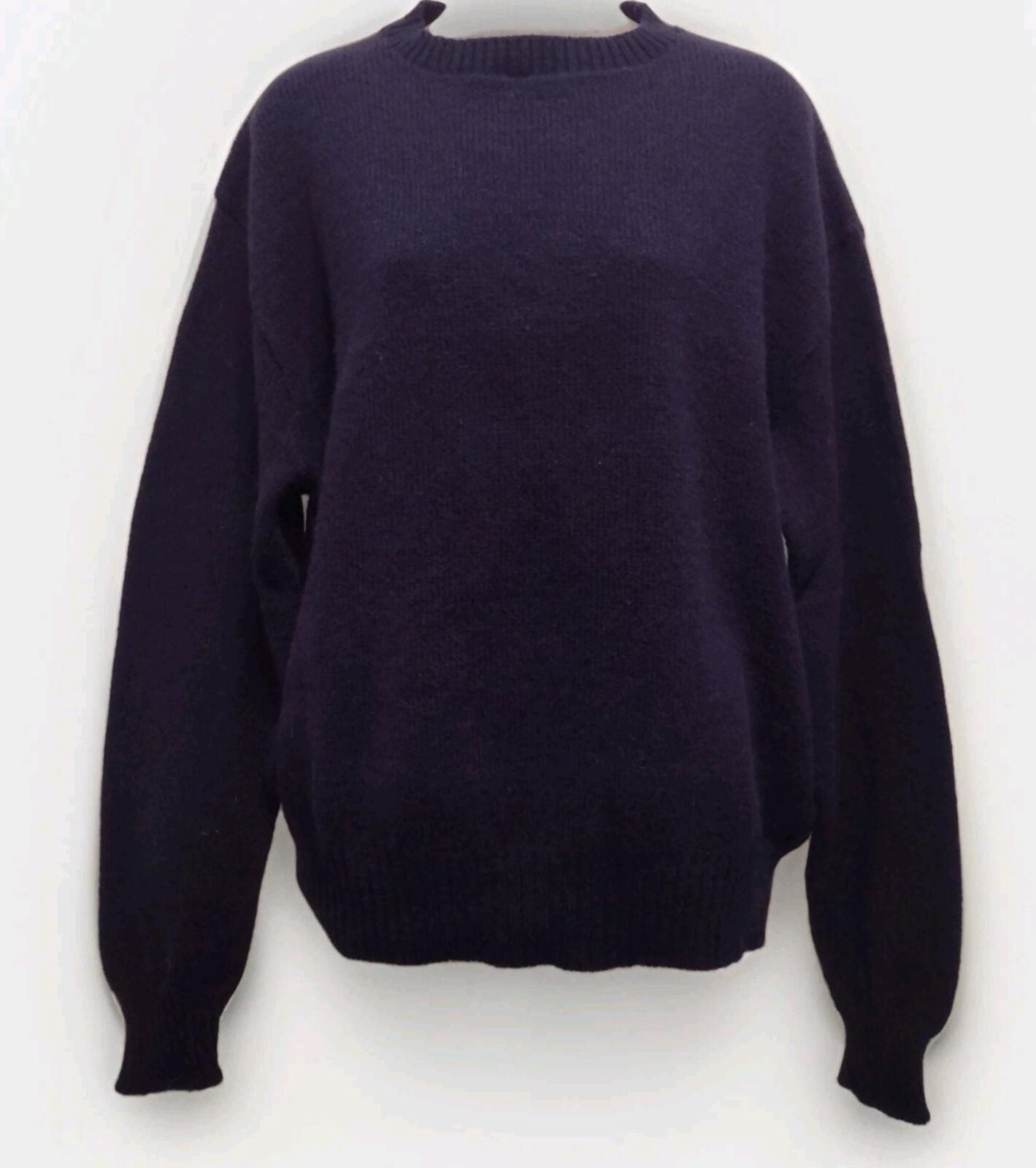 80s Jantzen Wool Sweater XL USA Navy Knit Scotch Tumbler