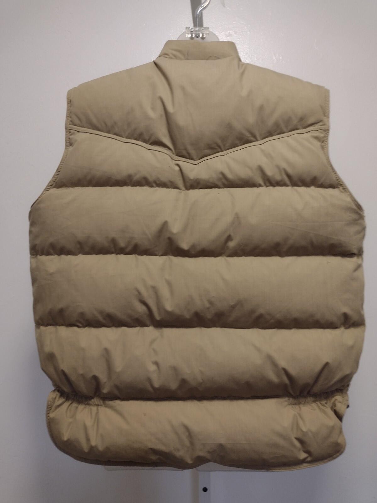 VTG 80s Pacific Trail Reversible Down Vest Tan/Blue L