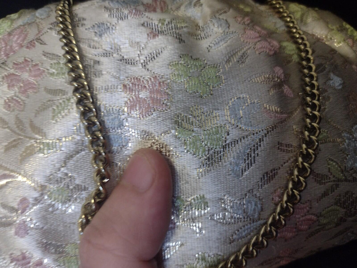 VTG 50s 60s Brocade & British Hong Kong Beaded Clutch Lot w Van Raalte Gloves