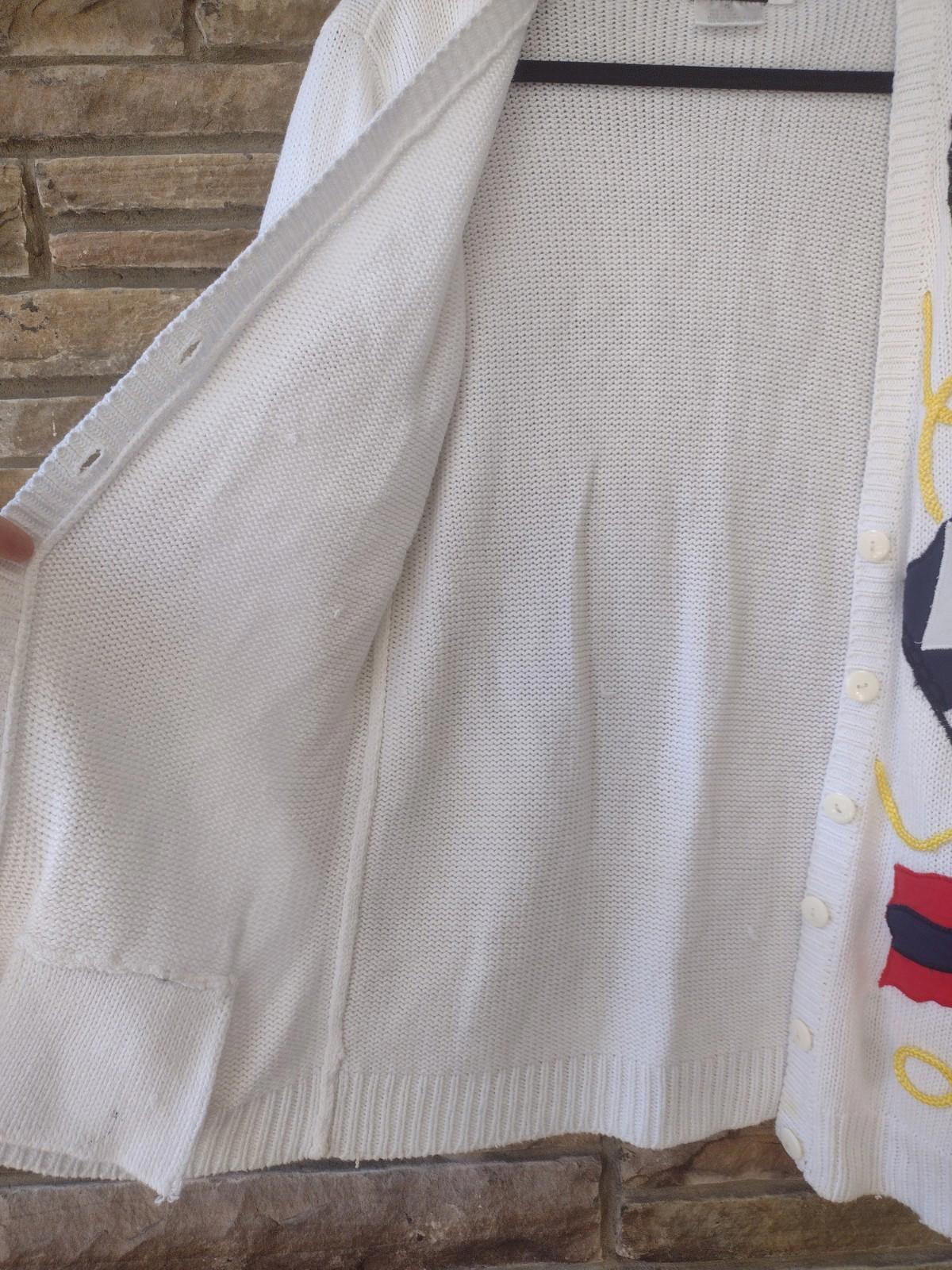 Vintage 80s Joseph Le Bon By Jean Nautical / Sailing Cardigan Sweater Sz S