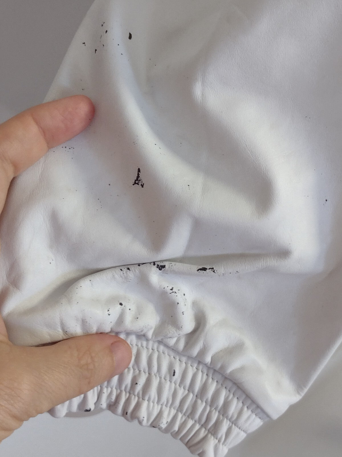 One Teaspoon White Leather Pullover Top Cropped Streetwear