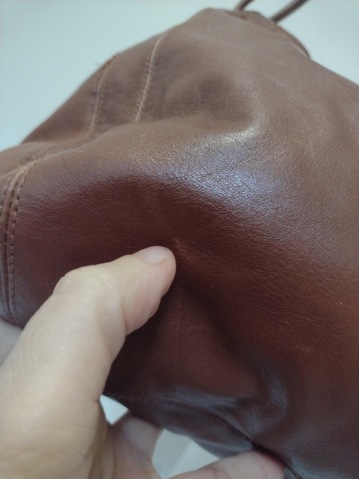 Cee Klein Genuine Leather Shoulder Bag Brown Gold Hardware Vintage Y2K