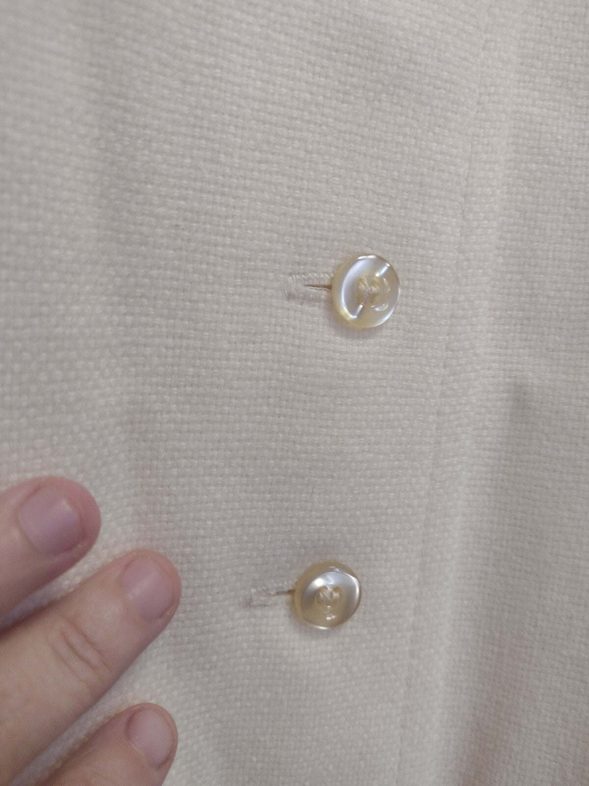 Vintage 60s 100% Wool Swing Coat Ivory A-Line Long Jacket Mid Century Old Money