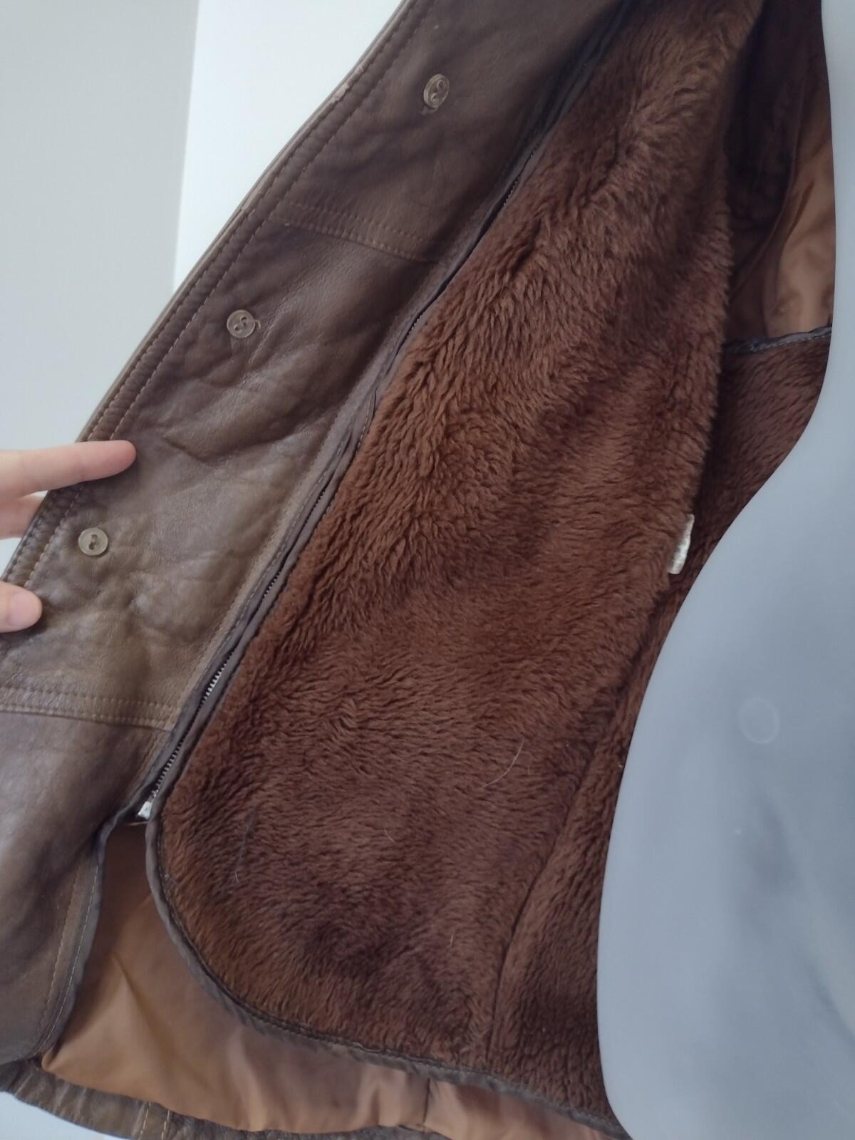 Grais Angel Skin Cabretta Leather Jacket 42R Zip Out Lining Made USA Brown