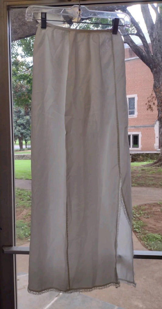 Vintage 50s Merry Modes Hoops & Crinolines White Maxi Length Half Slip Sz S