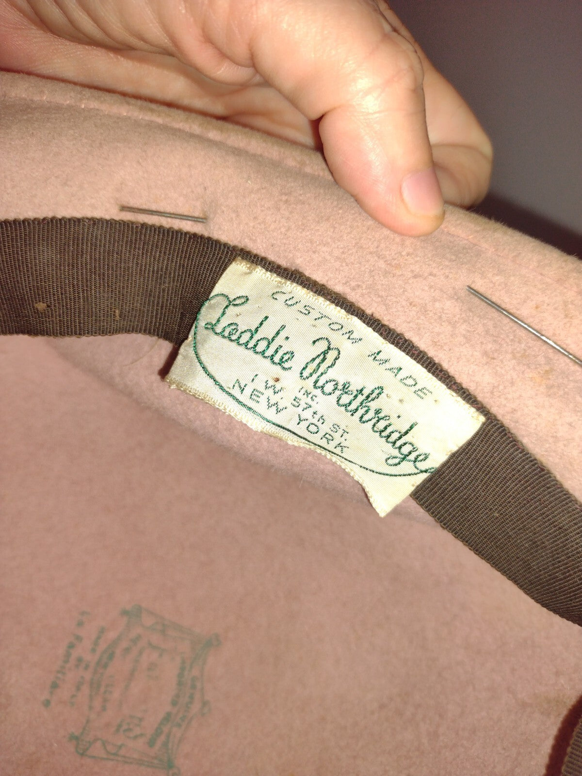 Vintage 1920s 1930s Custom Cloche Hat Velour Felt Feather Art Deco Flapper