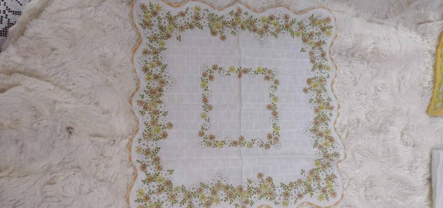Vintage 6 piece handkerchief set 40s to 60s