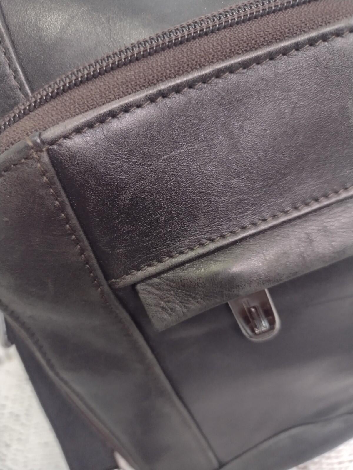 Hartmann Aviator Leather Briefcase Luxury Travel Bag Brown