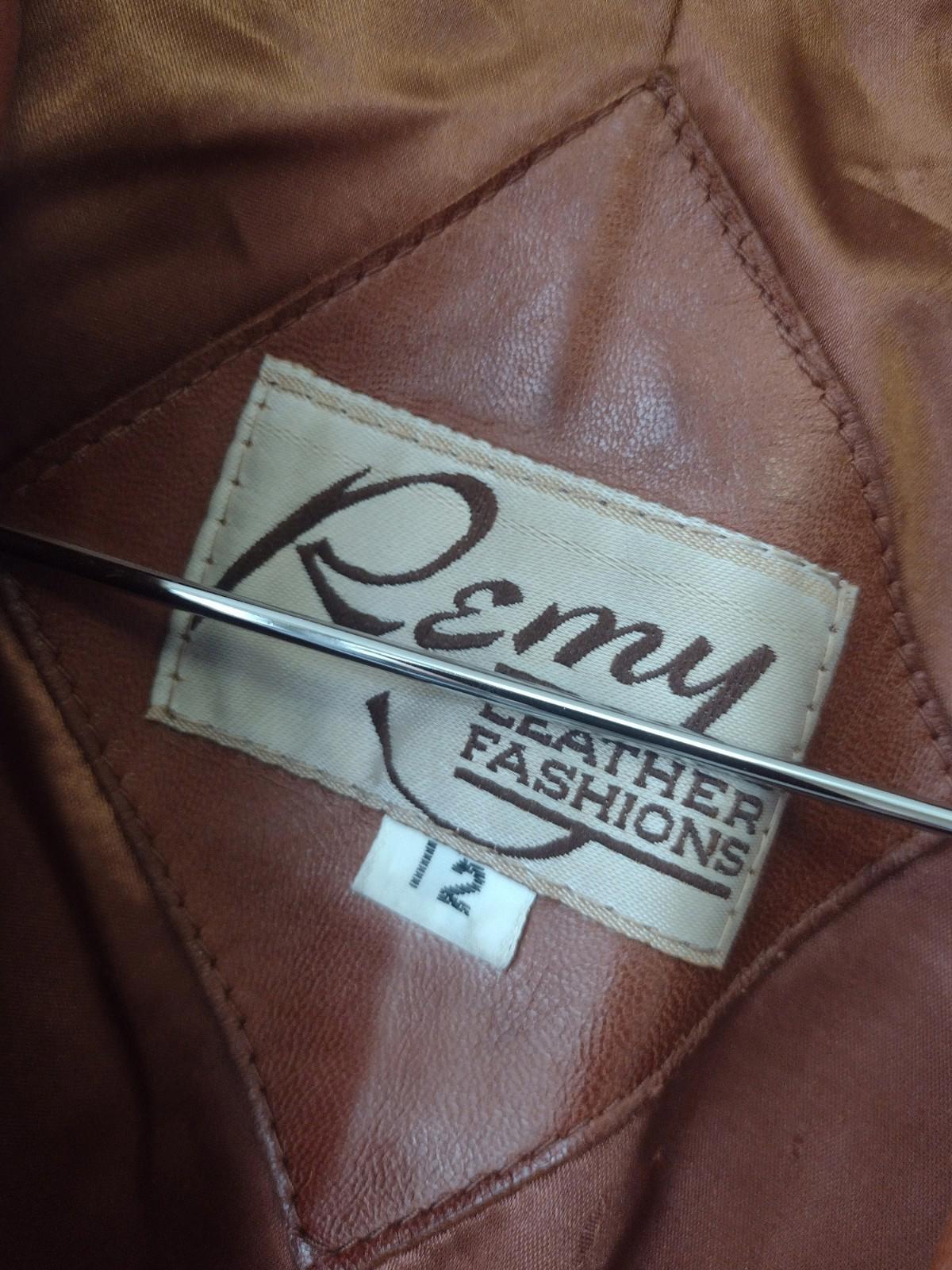 Vintage 70s Remy Lambskin Leather Jacket Cognac Brown Distressed Size S/M