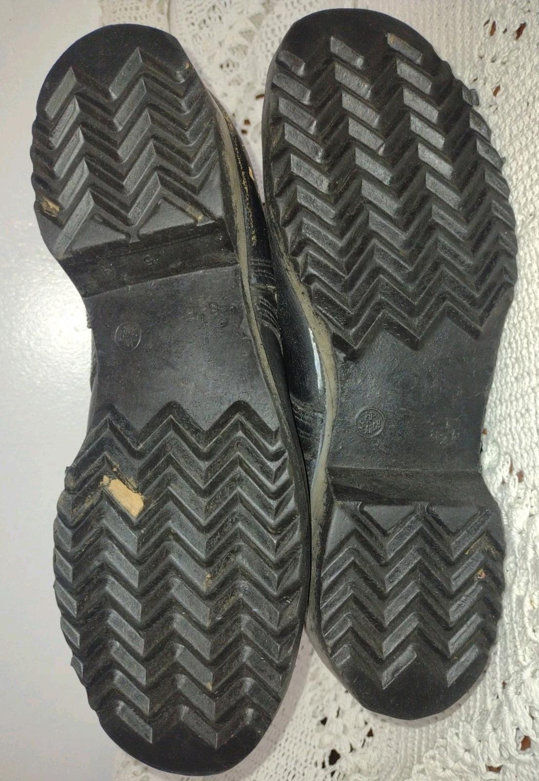 Vintage 1981 Black Leather Combat Boots 8.5R PH Code Original Laces & Soles
