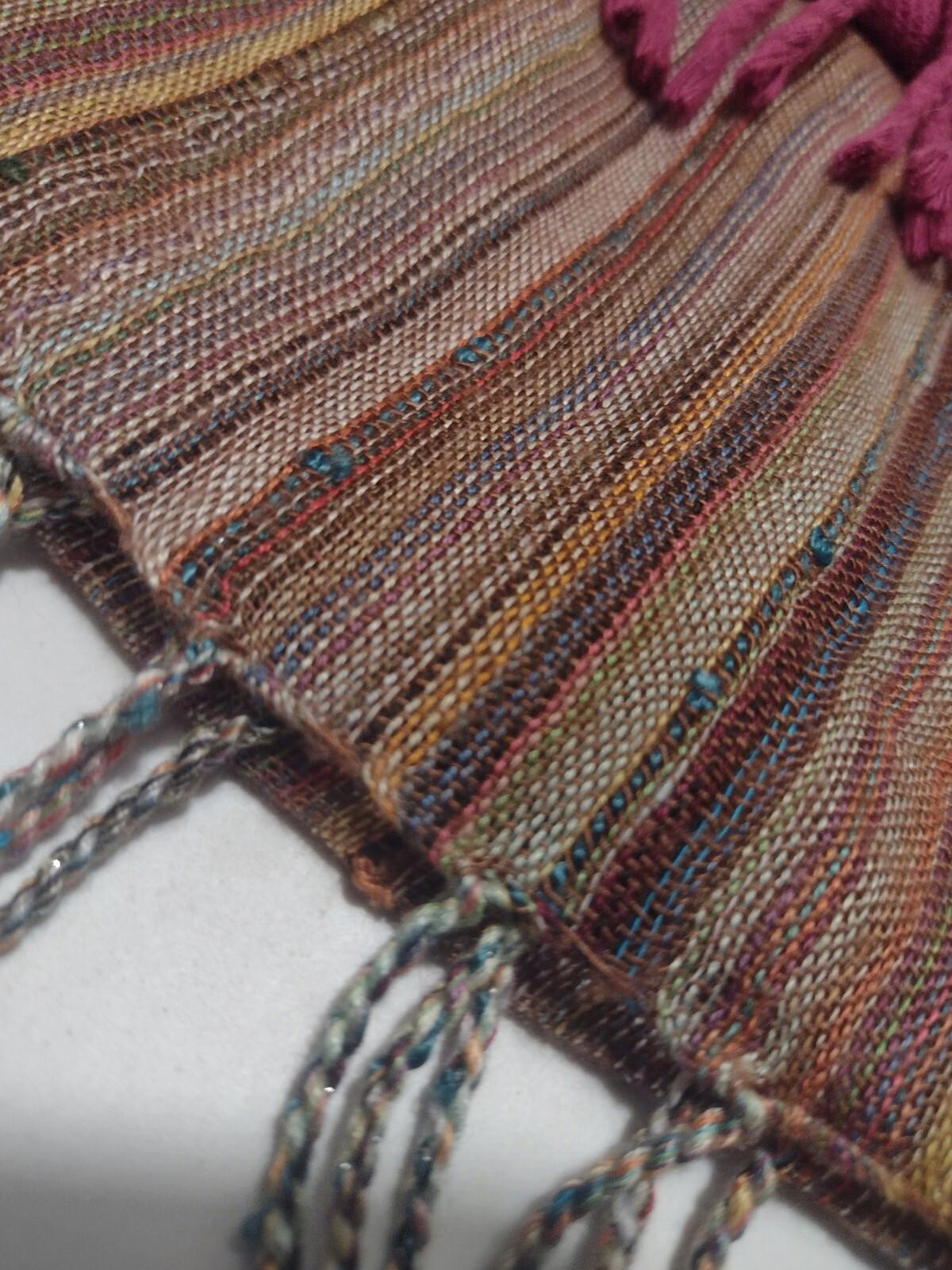 Lot Of 3 Scarves Scarf Lot Multicolor Stripe, Solid Fuchsia & Multicolor Knit