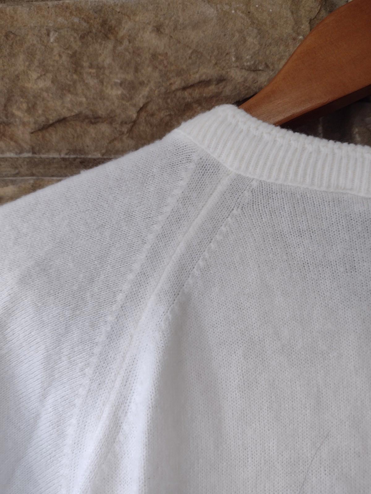 🔥 Vintage 80s Designers Originals Pearl Button Cardigan USA XS Ivory Cream
