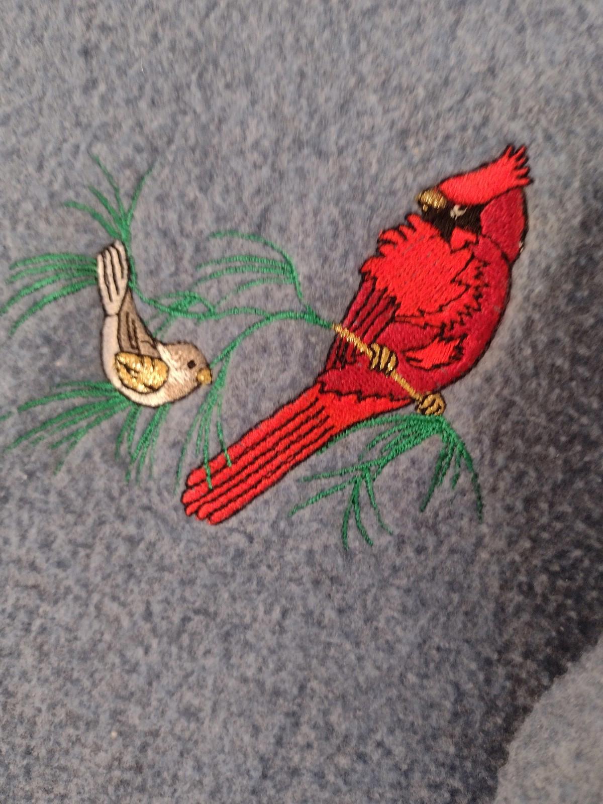 VTG 90s Scandia Woods Cardinal Fleece Jacket Taiwan RN81700 Poly Rayon Zip SML