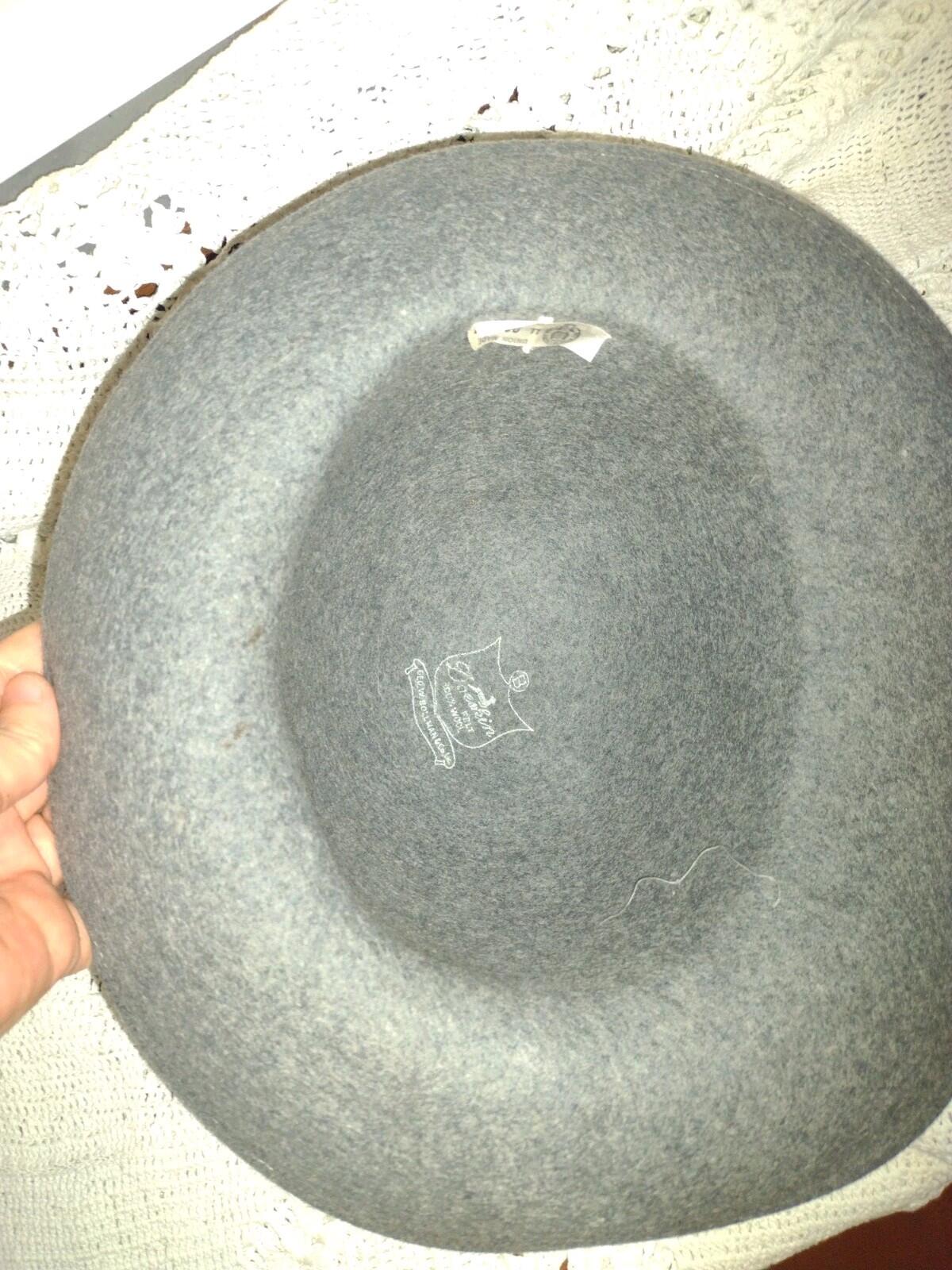Vintage 60s Bollman Doeskin Felt Hat Gray 100% Wool USA Union Made Women’s Bow