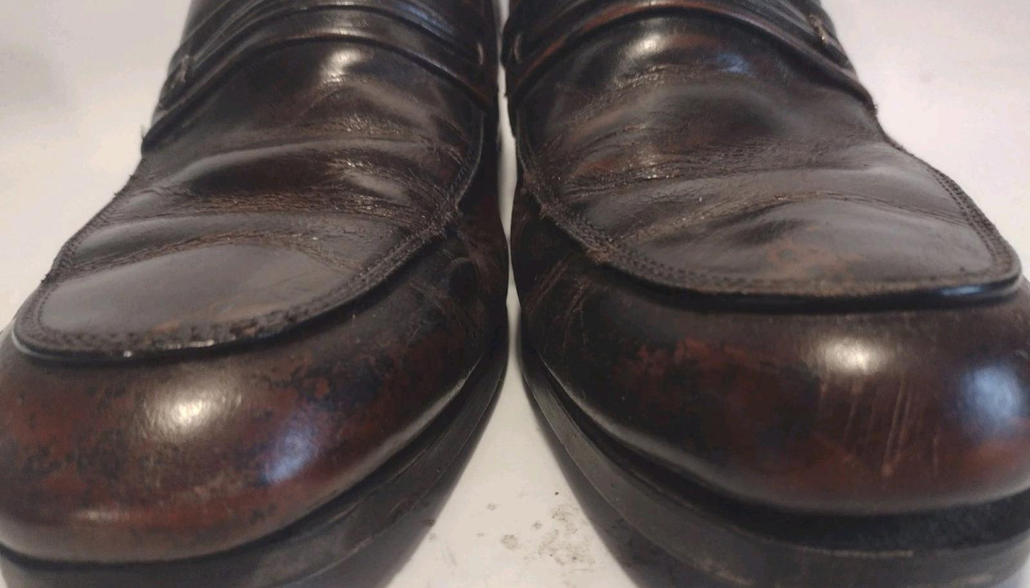 Vintage Men's Dress Shoes 10C Union Made + Totes Overshoes USA MAGIC Sole