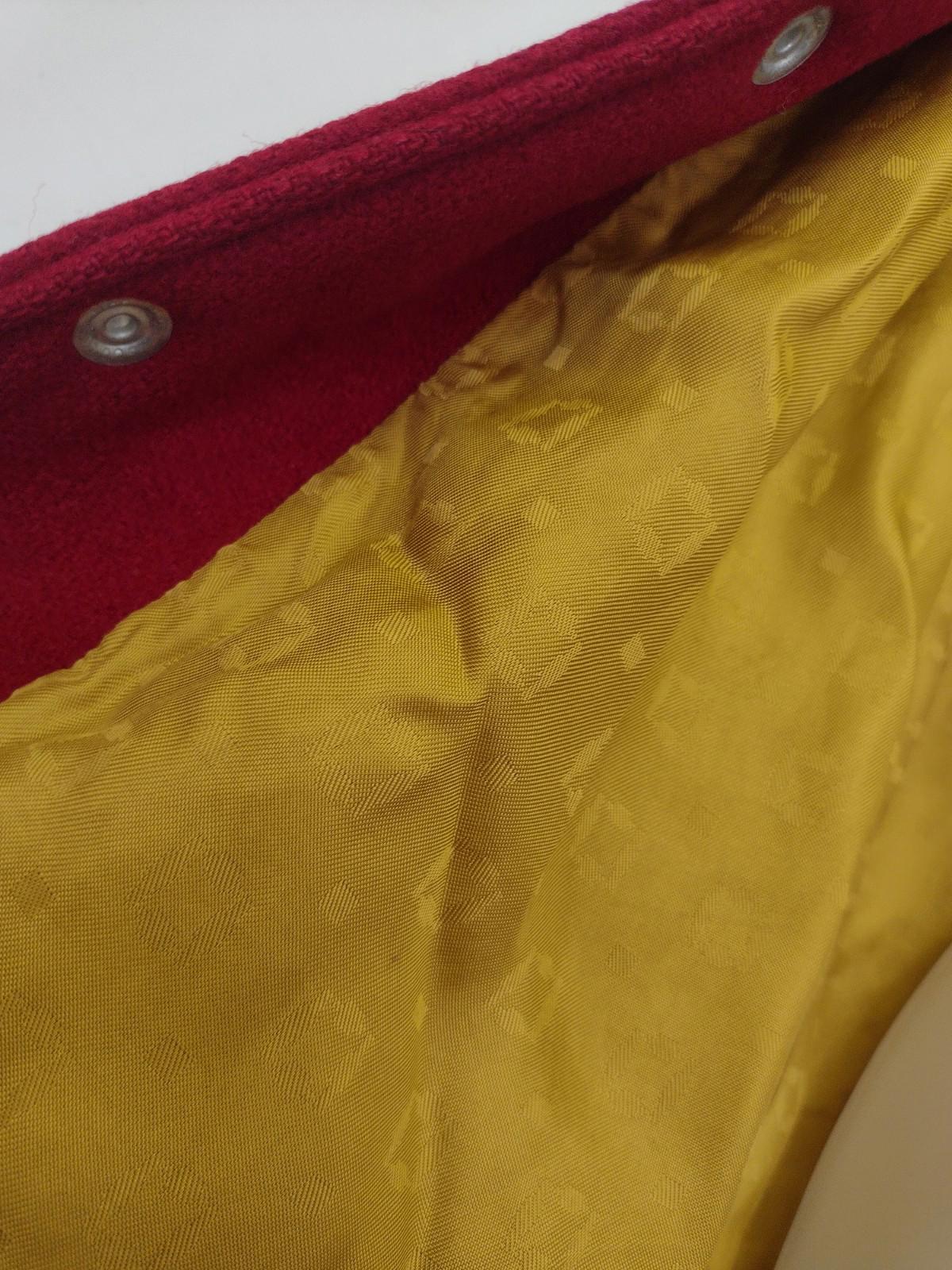 Vintage Kaye Bros Cougar Band Award Jacket Wool Red Gold Lined Men’s Small