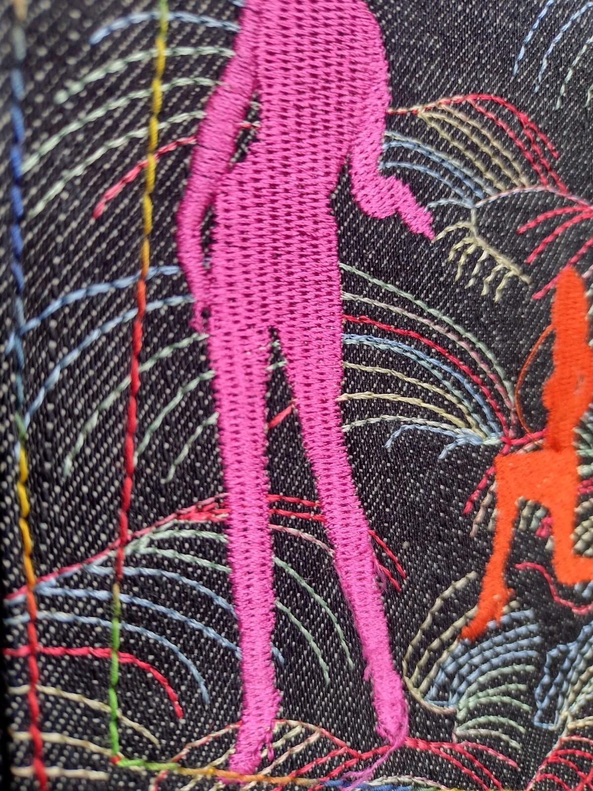 42/32 Rare RMC Ksohoh Embroidered Rainbow Stitch Jeans Japan