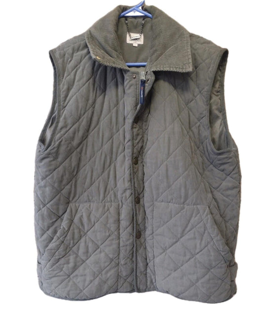 Carraig Donn Quilted Green Vest Teflon Coated Nylon Flannel Lining Mens Sz L