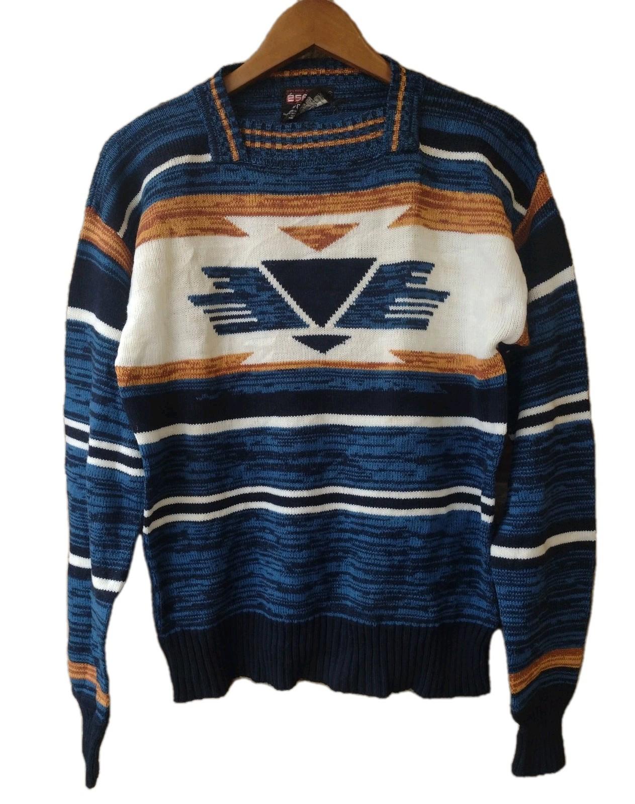 Vintage 80s Esprit by Campus Southwestern Knit Sweater XL Taiwan ROC