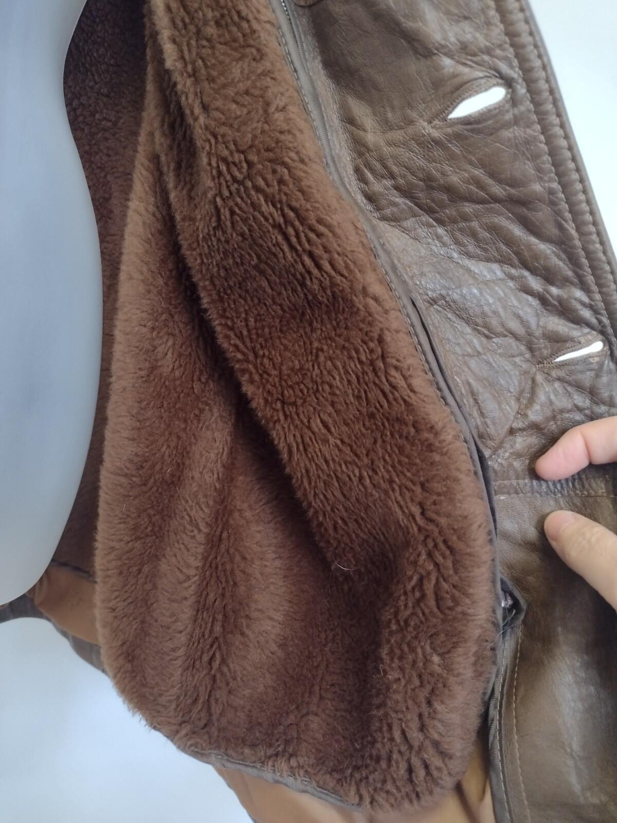 Grais Angel Skin Cabretta Leather Jacket 42R Zip Out Lining Made USA Brown