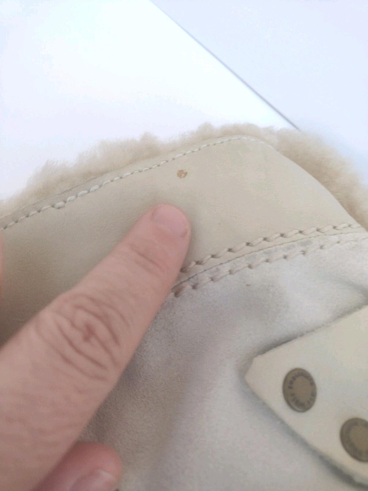 Dr Martens 11696 Tall Moto Engineer Shearling Boots Cream Leather US 10