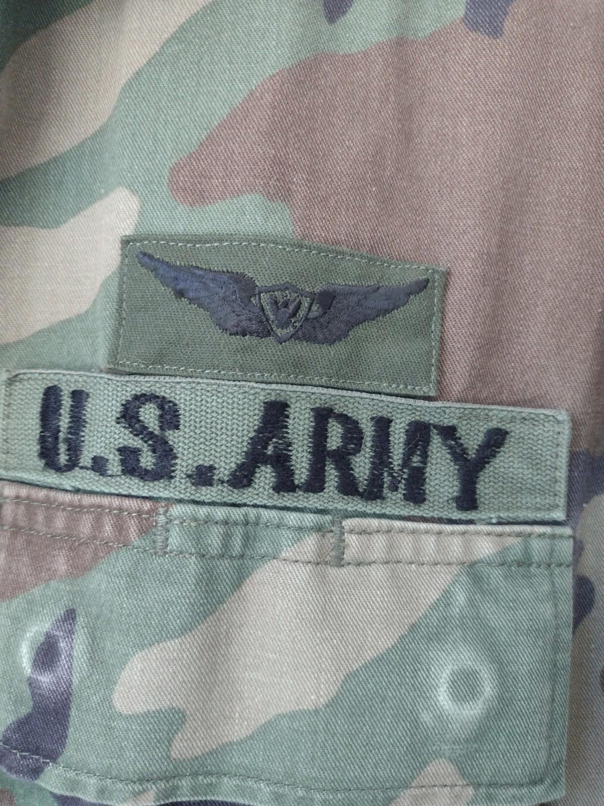 Vintage 80s U.S. Army Camo Jacket 1st Armored Division W ‘Old Ironsides’ Patches